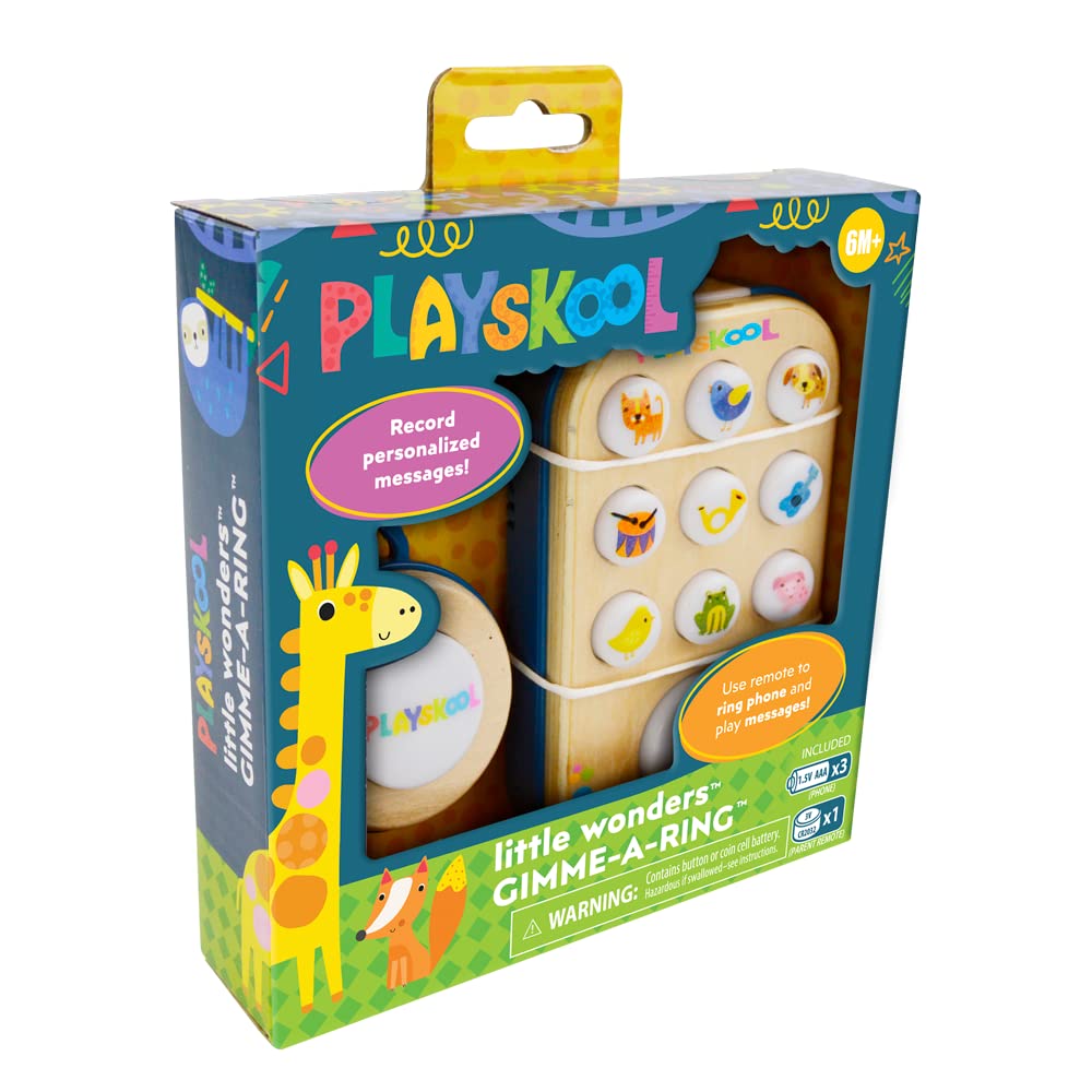 Playskool Little Wonders Gimme-A-Ring toy phone with lights for interactive play.