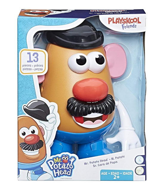 Playskool Mr. Potato Head tater tush storage keeps parts organized.