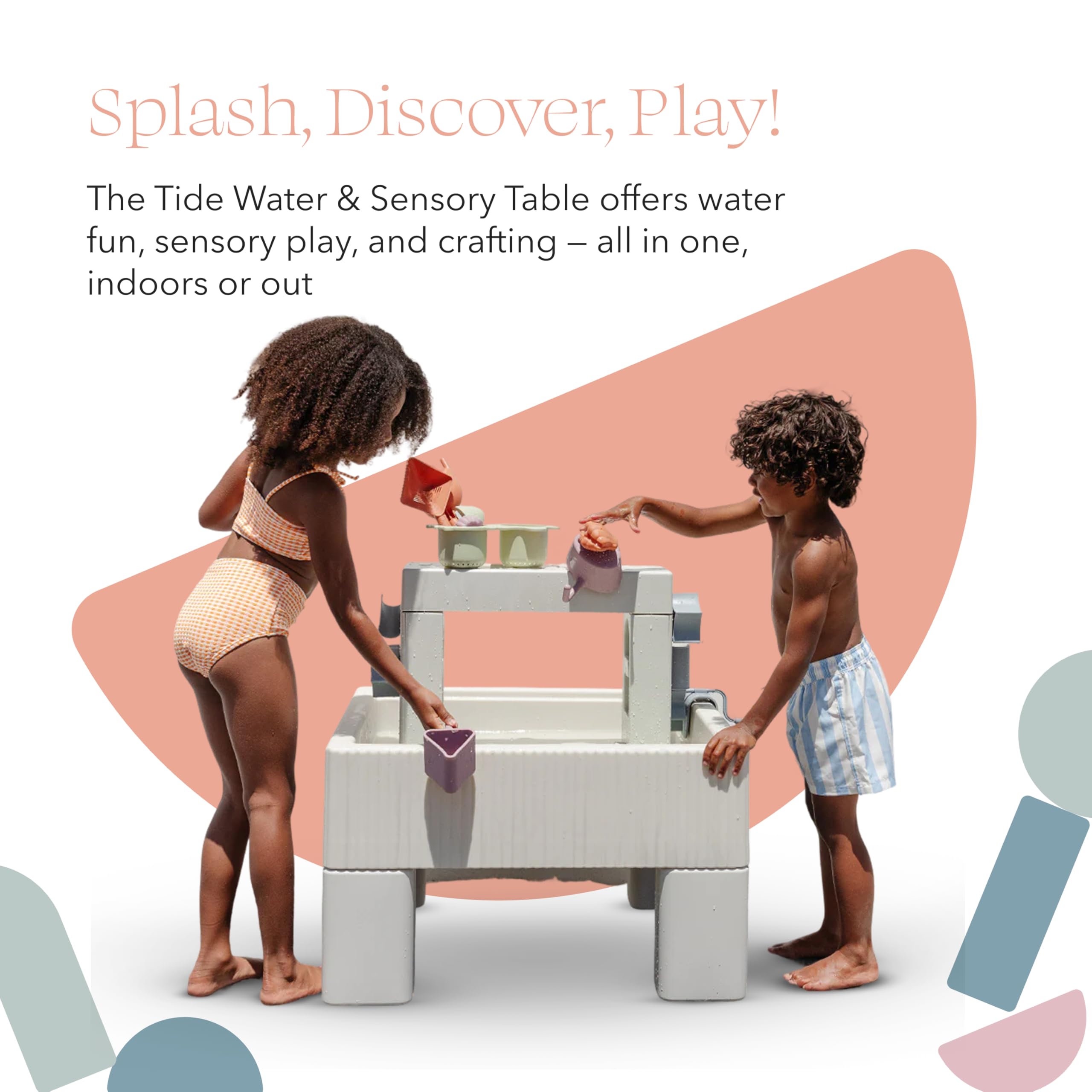 PLAYSMOL Tide Water table lid keeps toys organized for indoor crafting