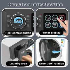 Playssnior Bojia washing machine toy uses durable plastic for long-lasting play.