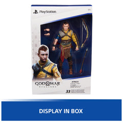 Dynamic posing options with PlayStation Atreus figure for shelf display.