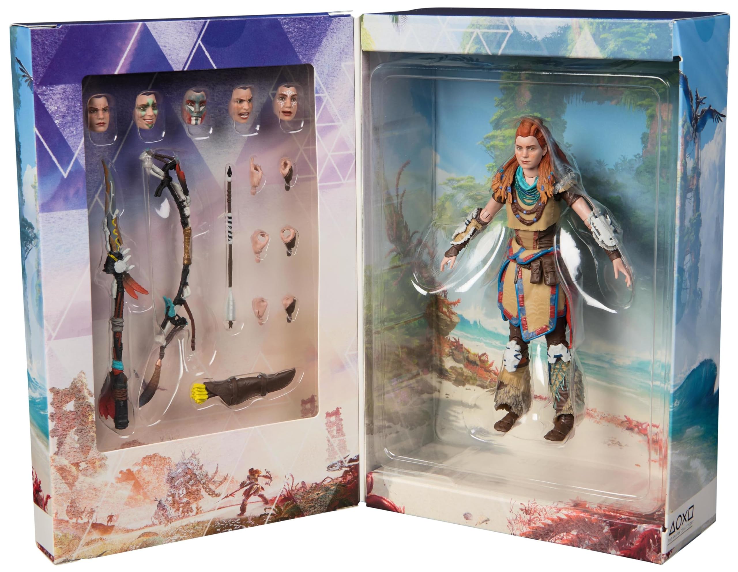 PlayStation Horizon Forbidden West Deluxe display box for organized shelf setup.