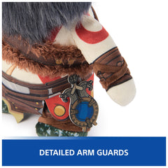 PlayStation Kratos with The Last of Us Clicker plush for PS5 fan collection.