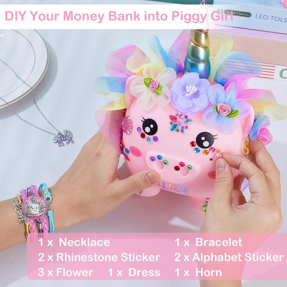 Play Tailor piggy bank DIY stickers for personalization