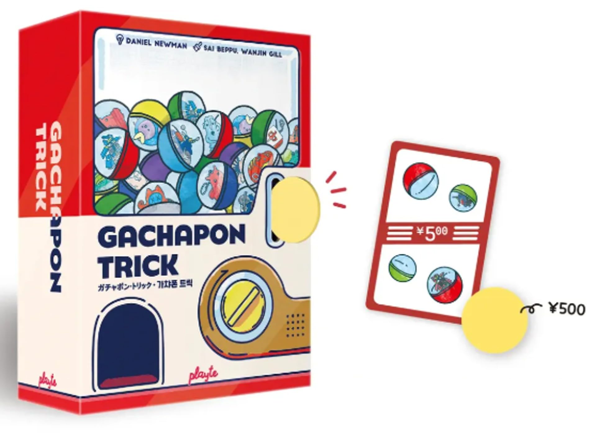 Playte Gachapon Trick cards in hand ready to plan a decisive move.