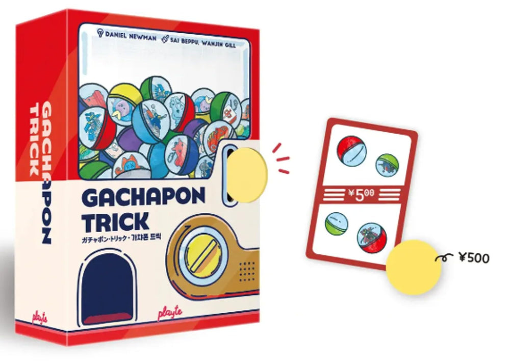 Playte Gachapon Trick cards in hand ready to plan a decisive move.