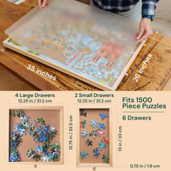 PLAYVIBE portable puzzle table suitable for countertops, coffee tables, or floors