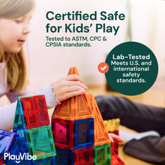 Bright PLAYVIBE tiles demonstrating versatile color combinations for play