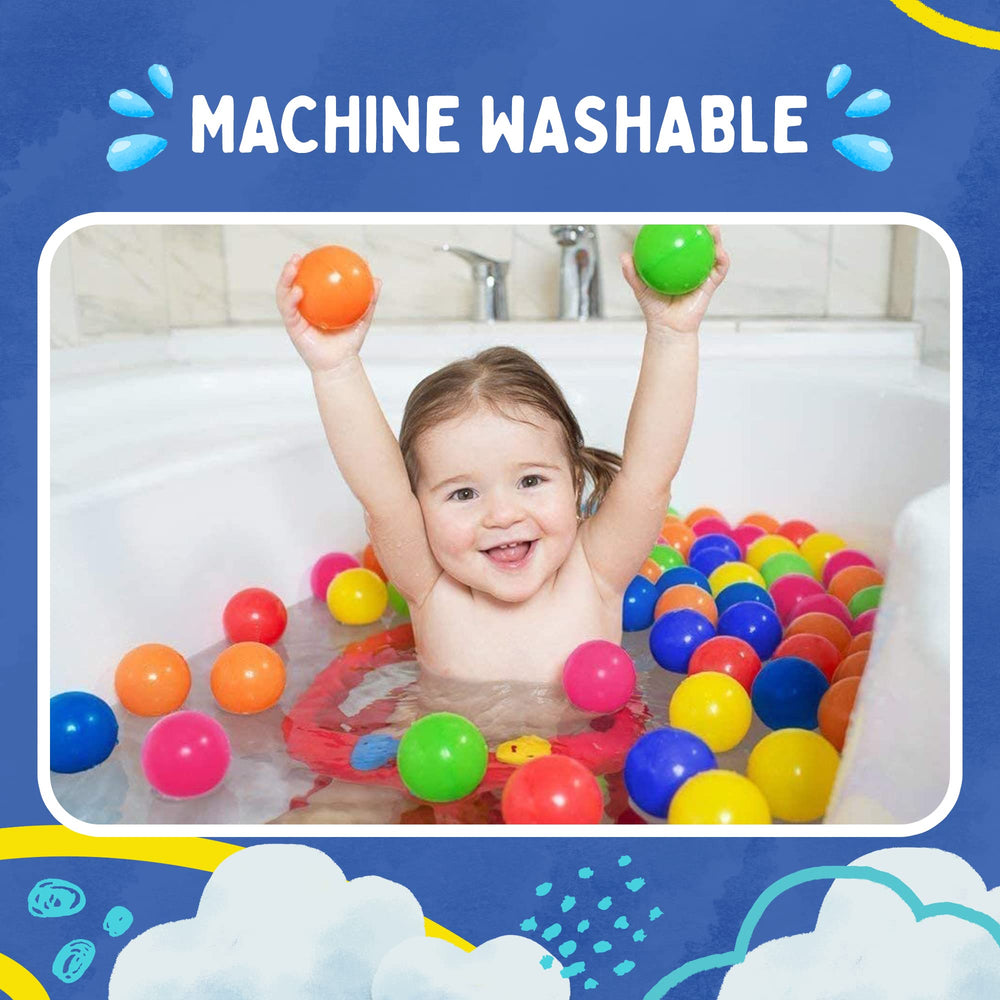 Playz green mini ball pit balls easy cleanup after messy play