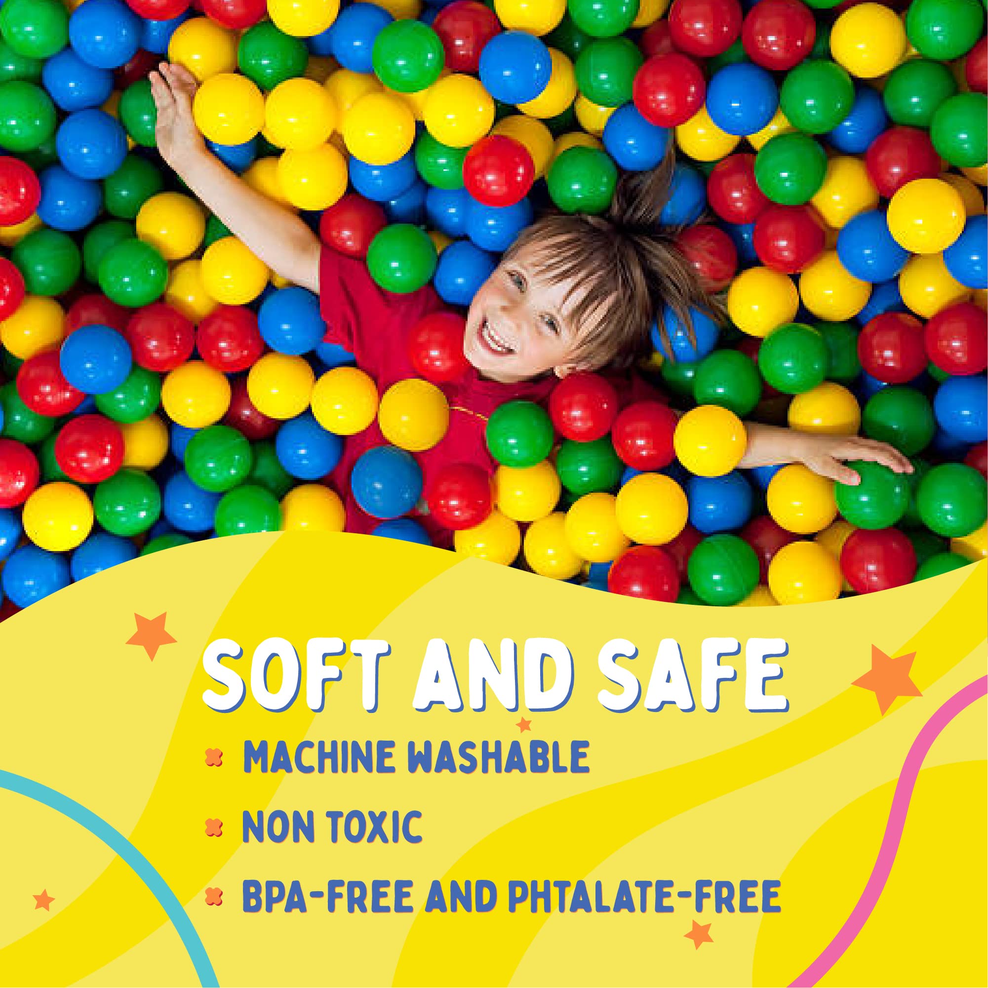 Playz red mini ball pit balls durable, crush-proof fun for tumbling