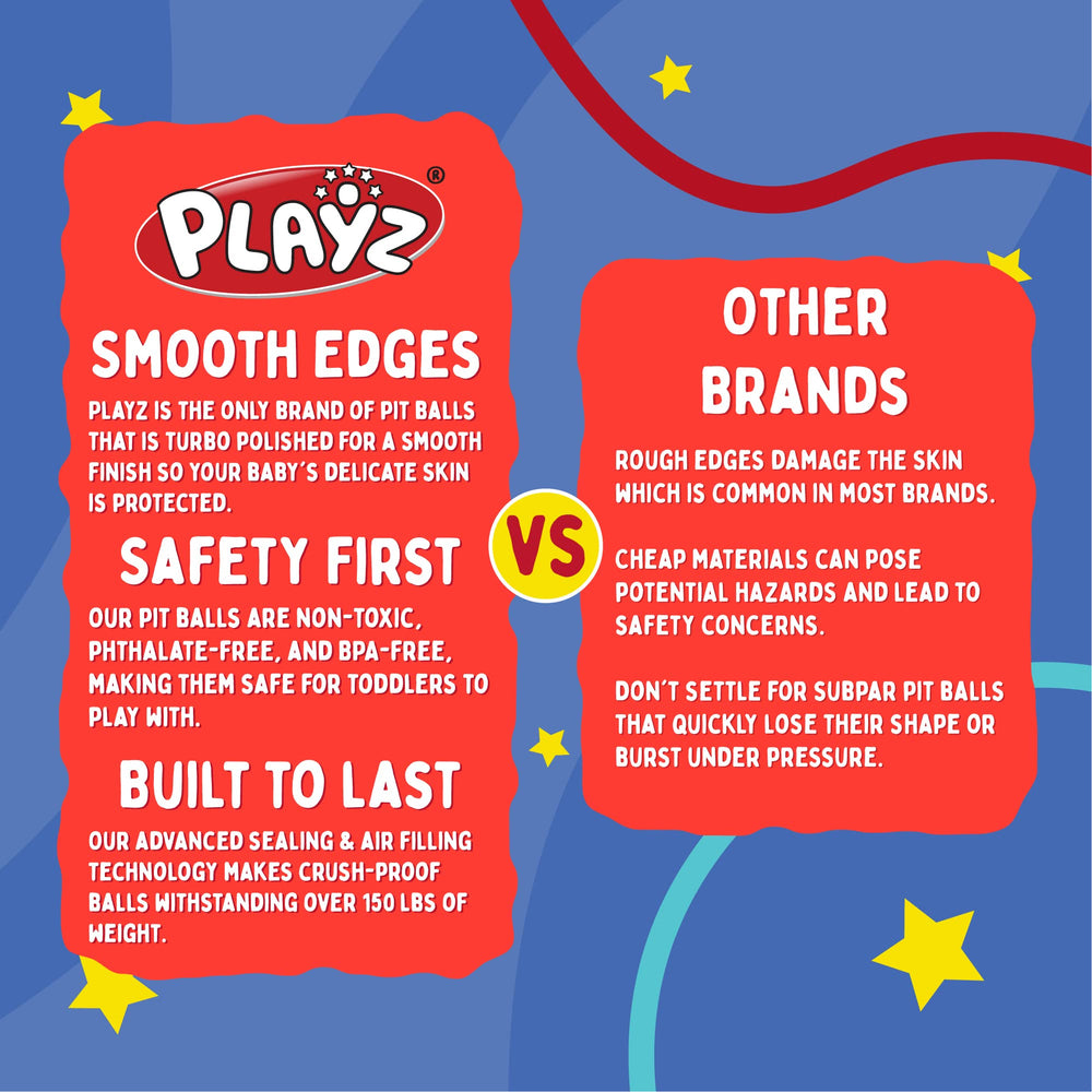 Playz turquoise mini ball pit balls sensory color variety in bins and tunnels
