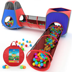 Playz 4pc pop-up tent bundle exterior view shows quick setup for outdoor play