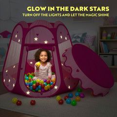 Playz tent includes 50 balls for immediate, interactive play