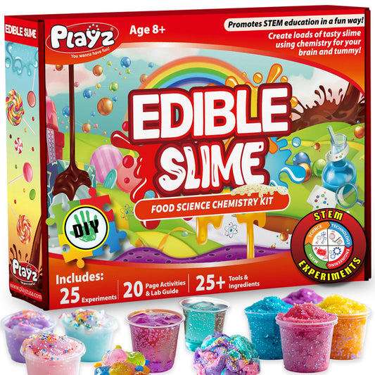 Playz Edible Slime Kit setup ready for hands-on science at home