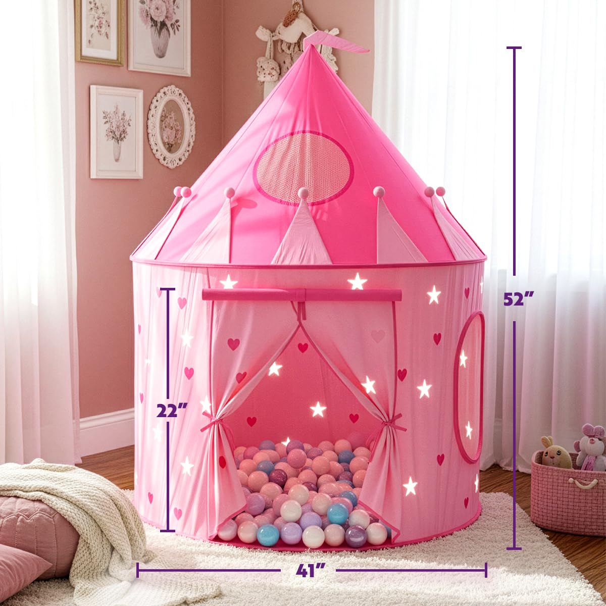 Playz foldable pop-up tent that sets up in seconds