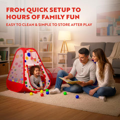 Playz indoor-outdoor playhouse adapts to living room or backyard