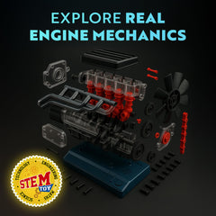 Playz Inline 6 Engine Kit crankshaft and rotating parts in action