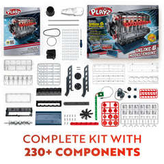 Playz Inline 6 Engine Kit parts set for easy assembly and learning