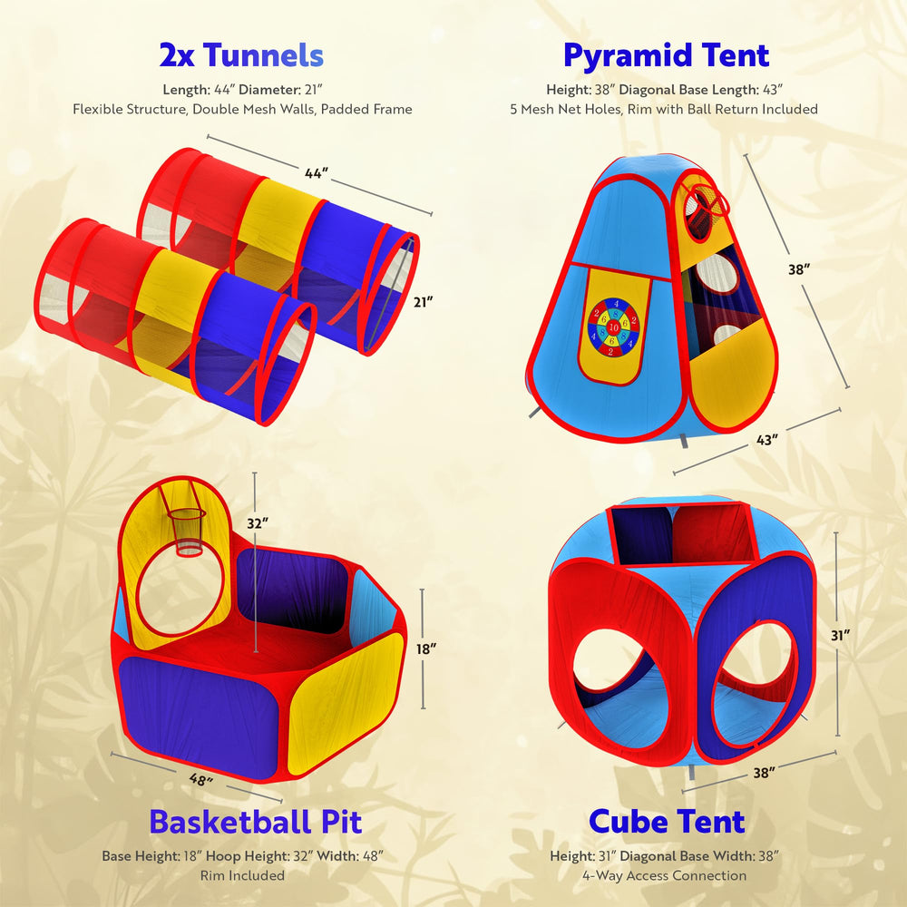 Playz pop-up play tent in quick-setup action
