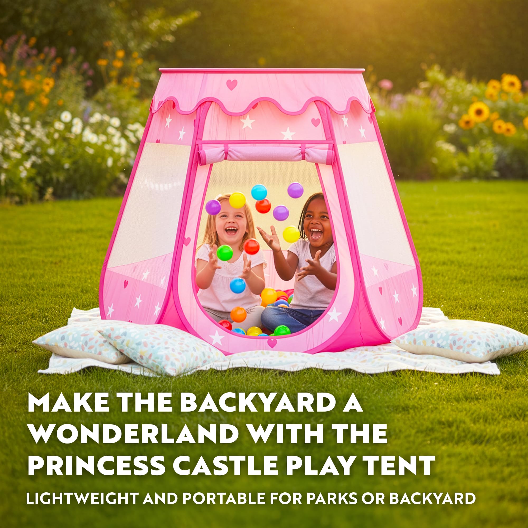 Removable roof design on the Playz tent supports flexible setup