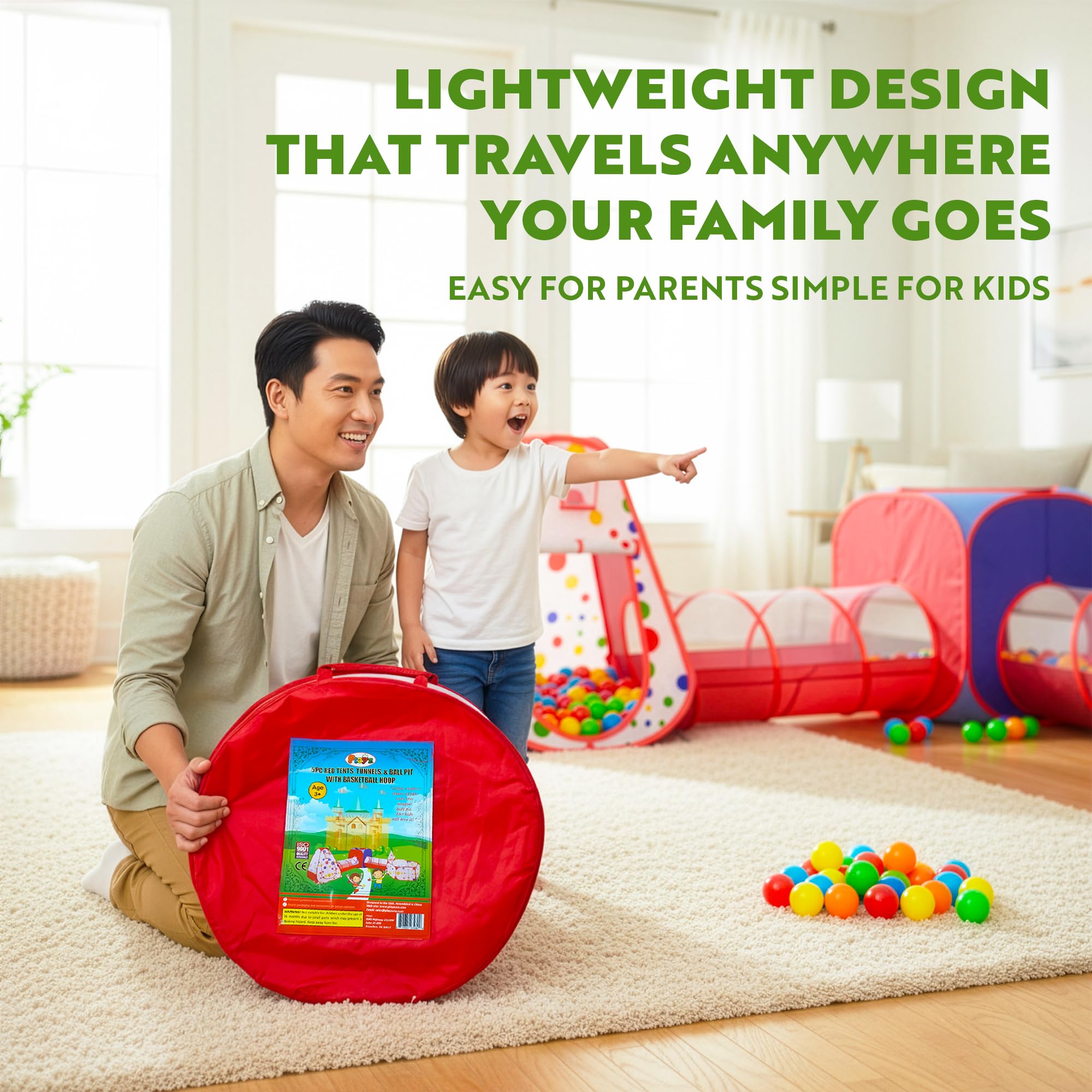 Playz reinforced ends ensure safe springs during play