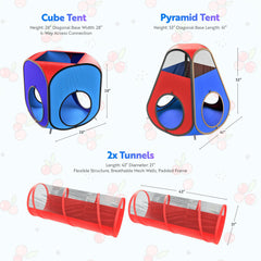Playz tunnel interior view highlights crawl-through design for active imagination