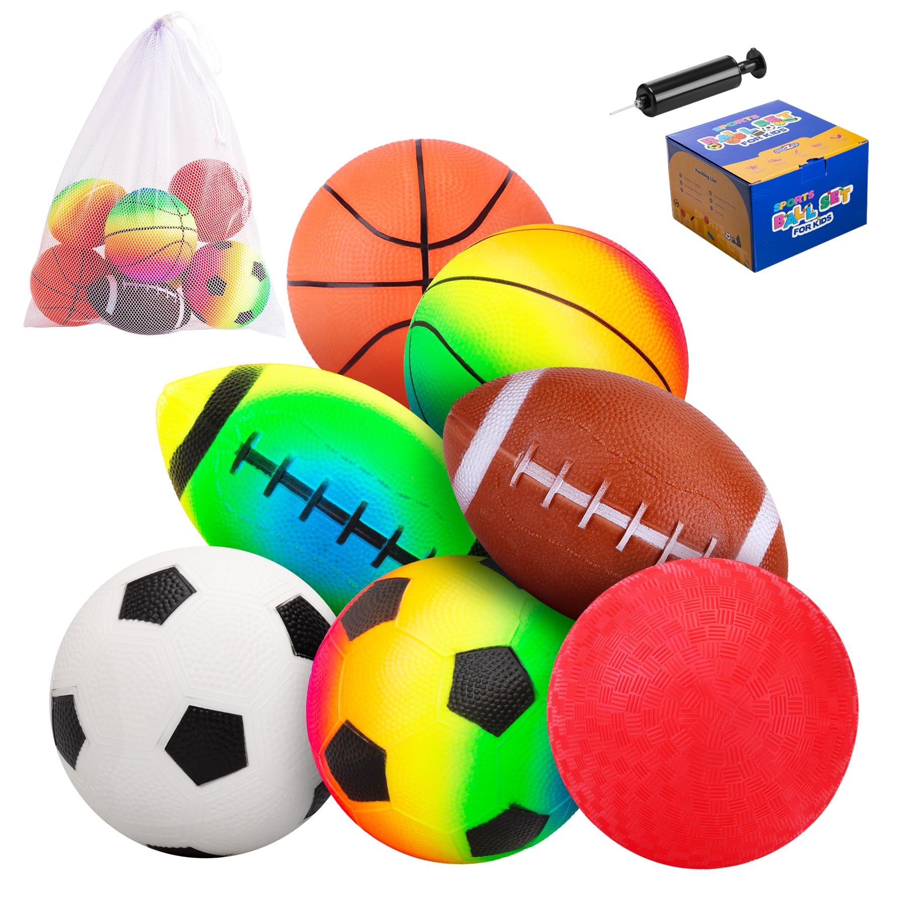 PlayZap 7-piece soft ball set for toddlers improves grip and coordination.