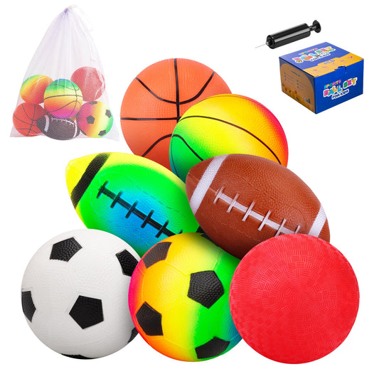PlayZap 7-piece soft ball set for toddlers improves grip and coordination.