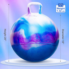 PlayZap Hopper Ball with 18-inch diameter supports comfortable, confident hopping.
