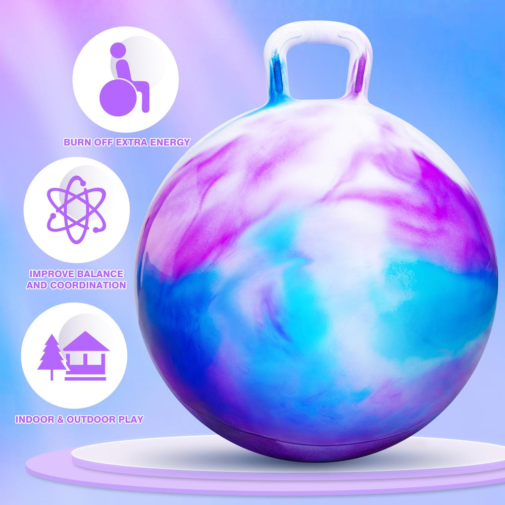 PlayZap Hopper Ball kid-friendly 6+ design supports growing coordination.