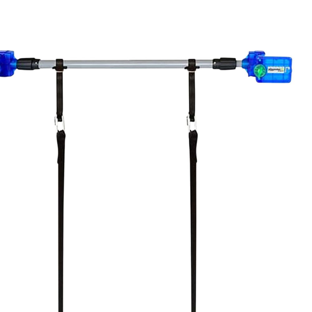 Playzone-fit Kidtrix Deluxe child enjoying swing during active playtime.