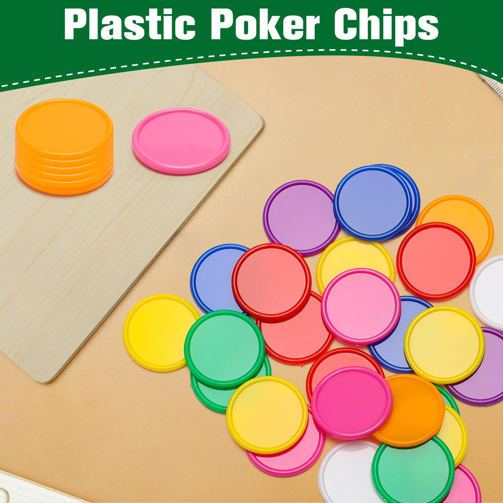Spotted game night setup with bright chips ready for play
