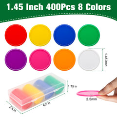Close-up of Pletpet PVC 1.45-inch poker chip showing durable color