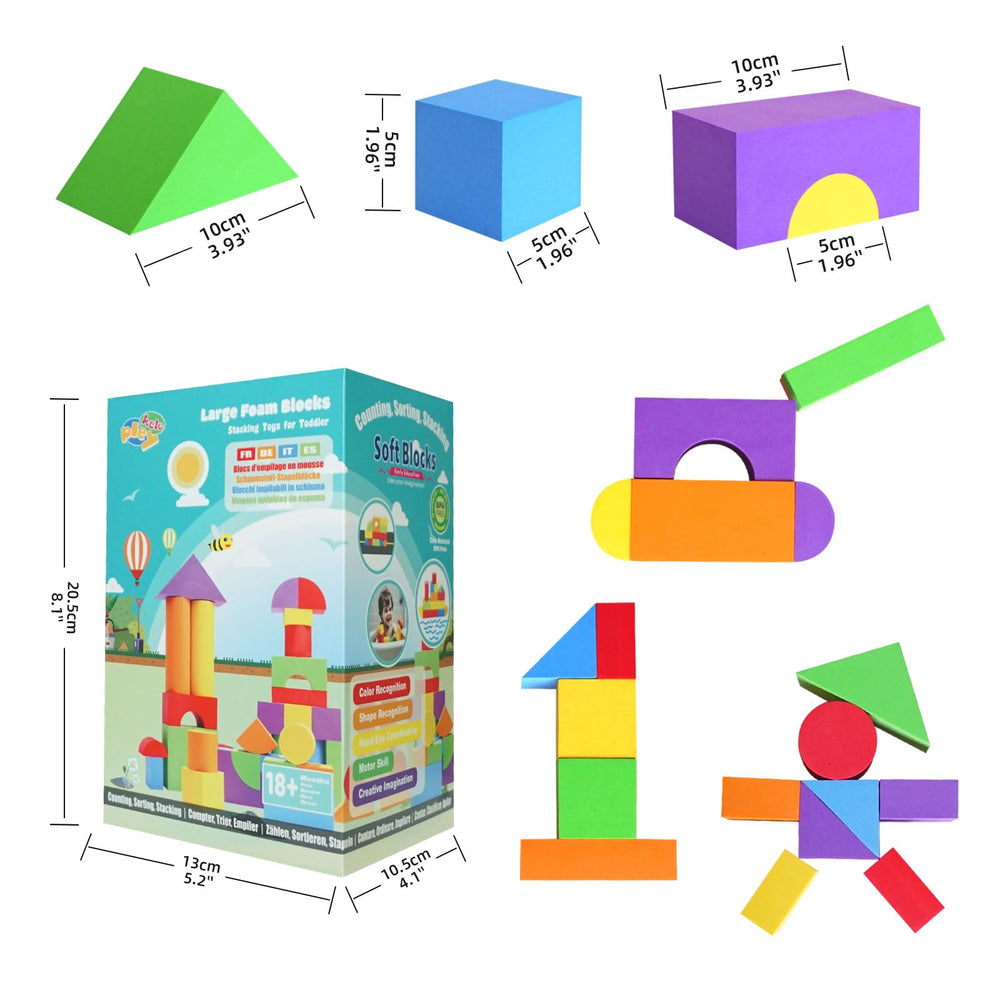 Pleykele non-toxic, BPA-free blocks ensure safe, versatile playtime.