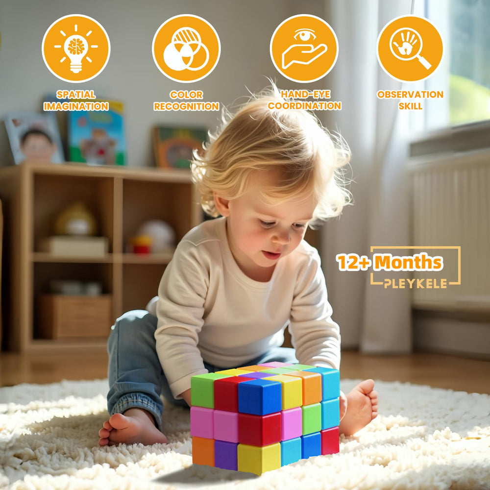 Pleykele durable ABS blocks with smooth, rounded edges for daily use