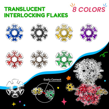 Pleykele blocks feature embedded snowflake chips with varied light reflections