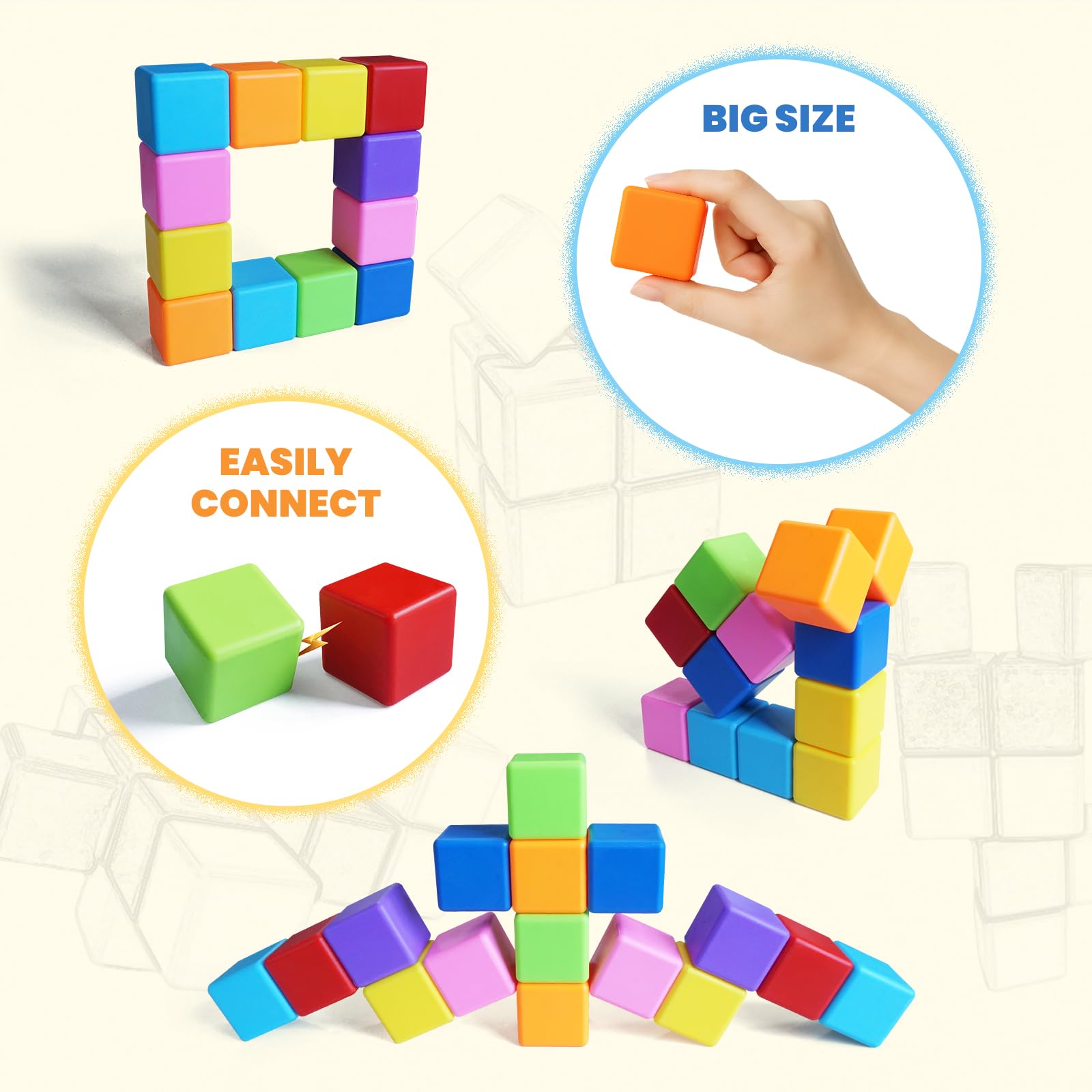 Pleykele enclosed magnet design keeps magnets safe while stacking