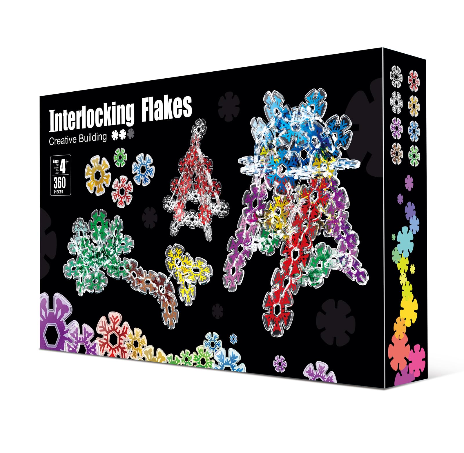 Pleykele translucent snowflakes interlocking discs form a colorful grid for creative play