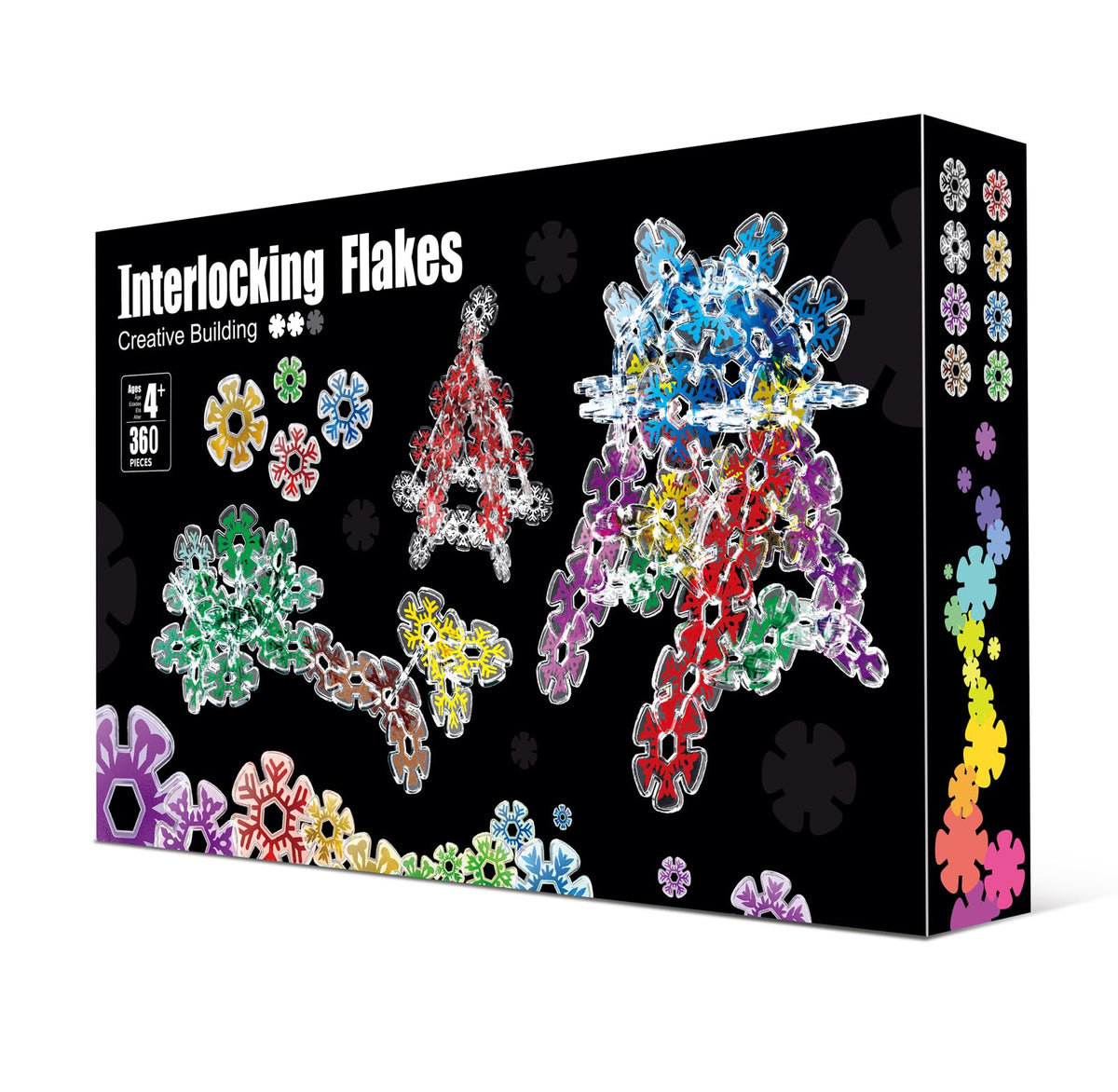 Pleykele translucent snowflakes interlocking discs form a colorful grid for creative play