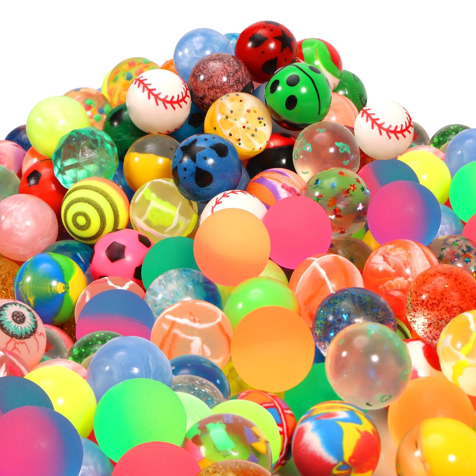 Pllieay 264-piece bouncy balls pack for bulk party favors and prizes.
