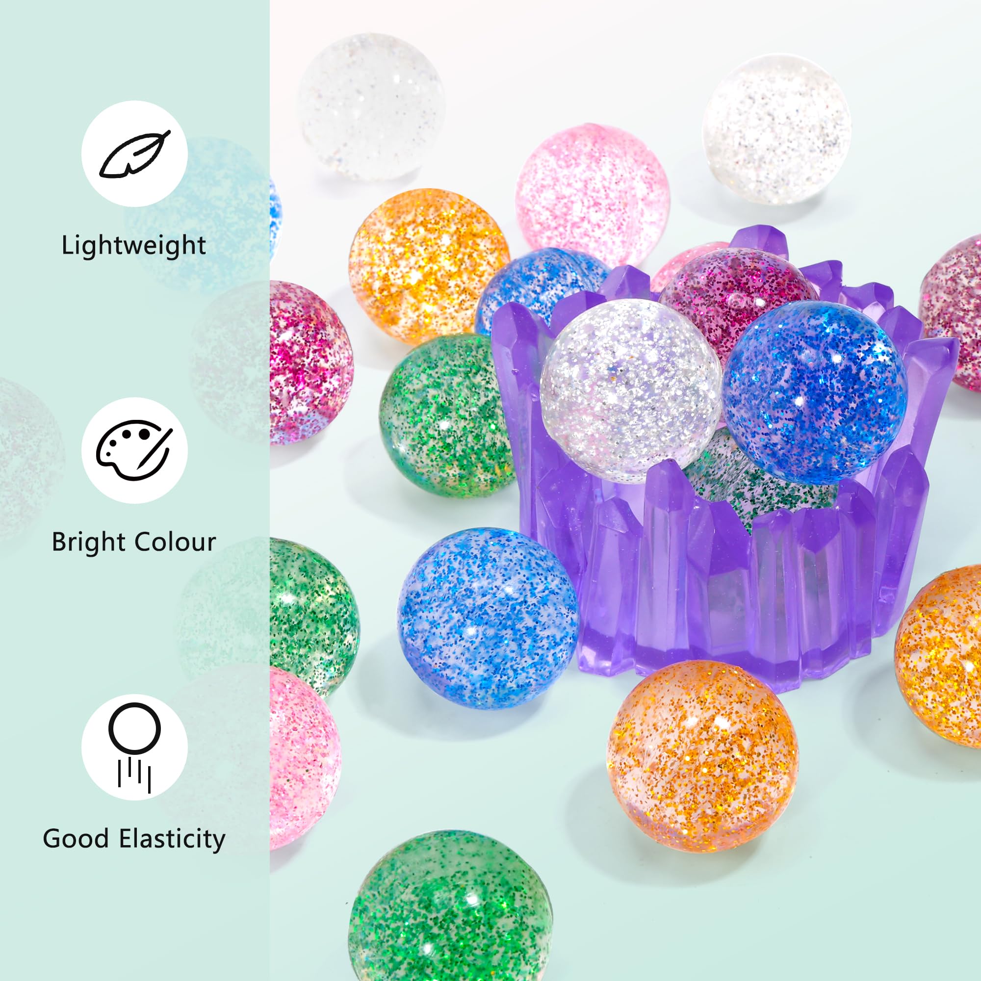 Pllieay green glitter ball adds color to games and pet play