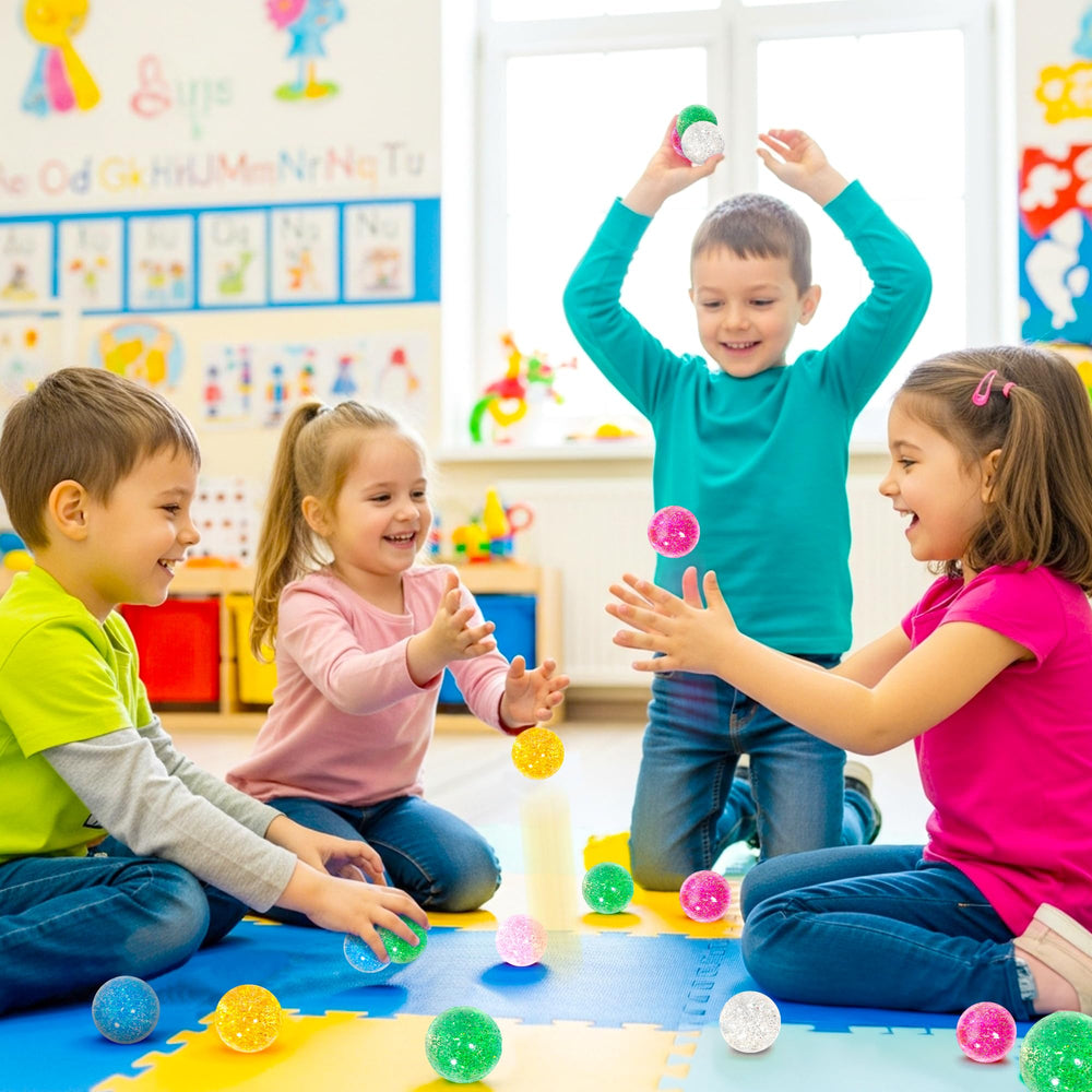 Pllieay purple glitter ball engaging for kids and cats during play