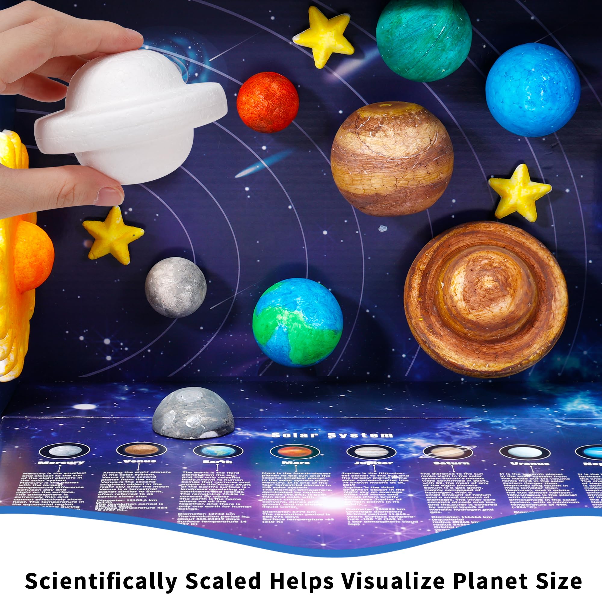 Pllieay kids assembling the solar system model step by step