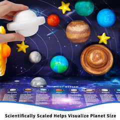 Pllieay kids assembling the solar system model step by step