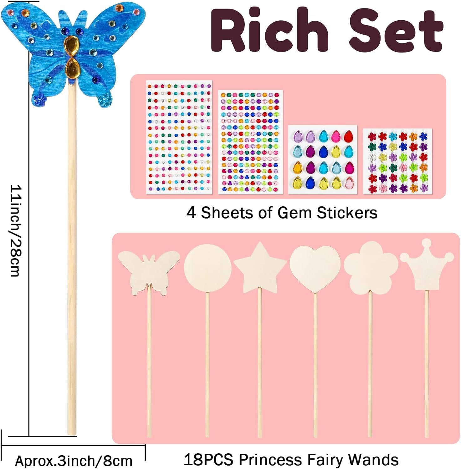 Pllieay princess wand party favors for memorable celebrations.
