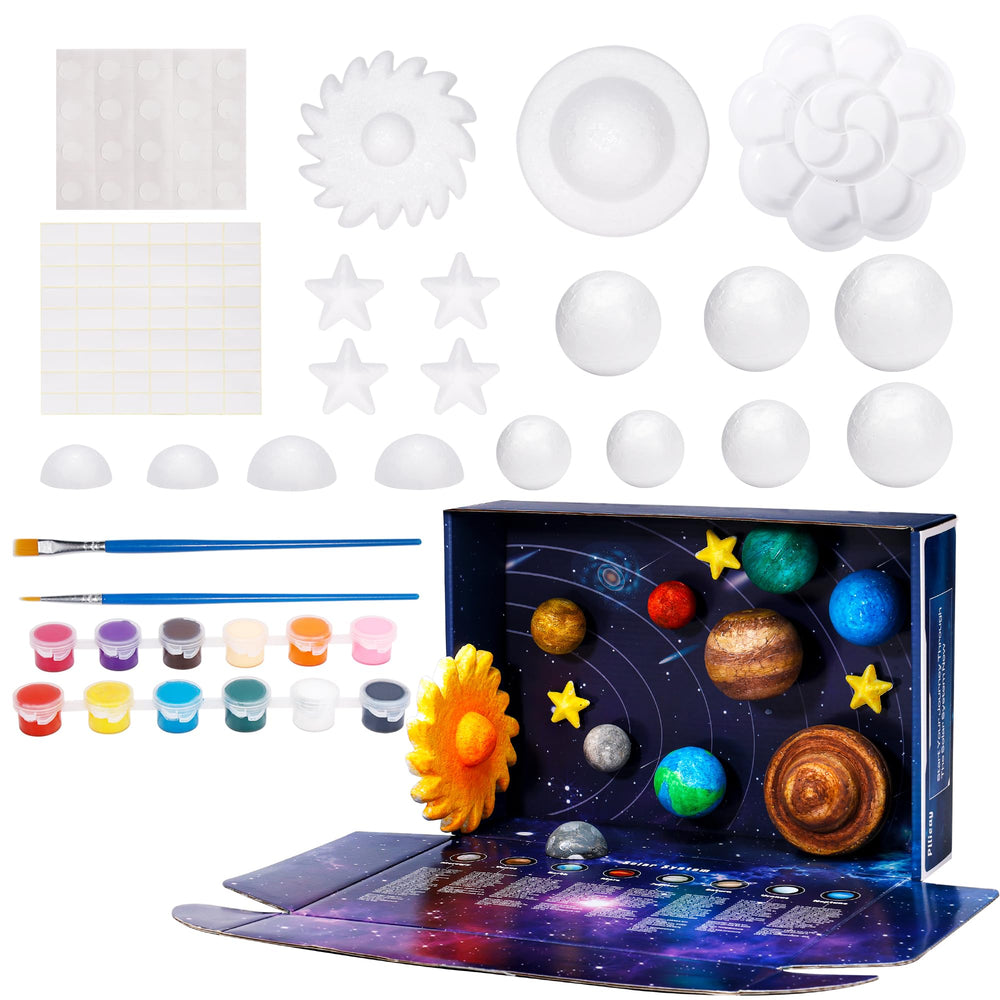 Pllieay solar system model with display box showcases a finished craft