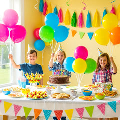 Pllieay white 32 cm balloon sticks create neat, professional-looking displays.