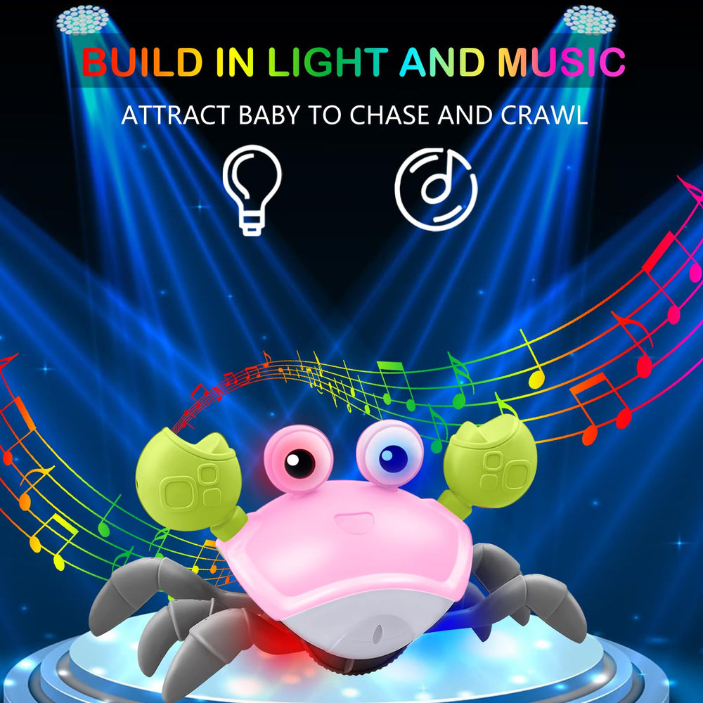 Plnmlls Crawling Crab Toy features a rechargeable battery for cordless play.
