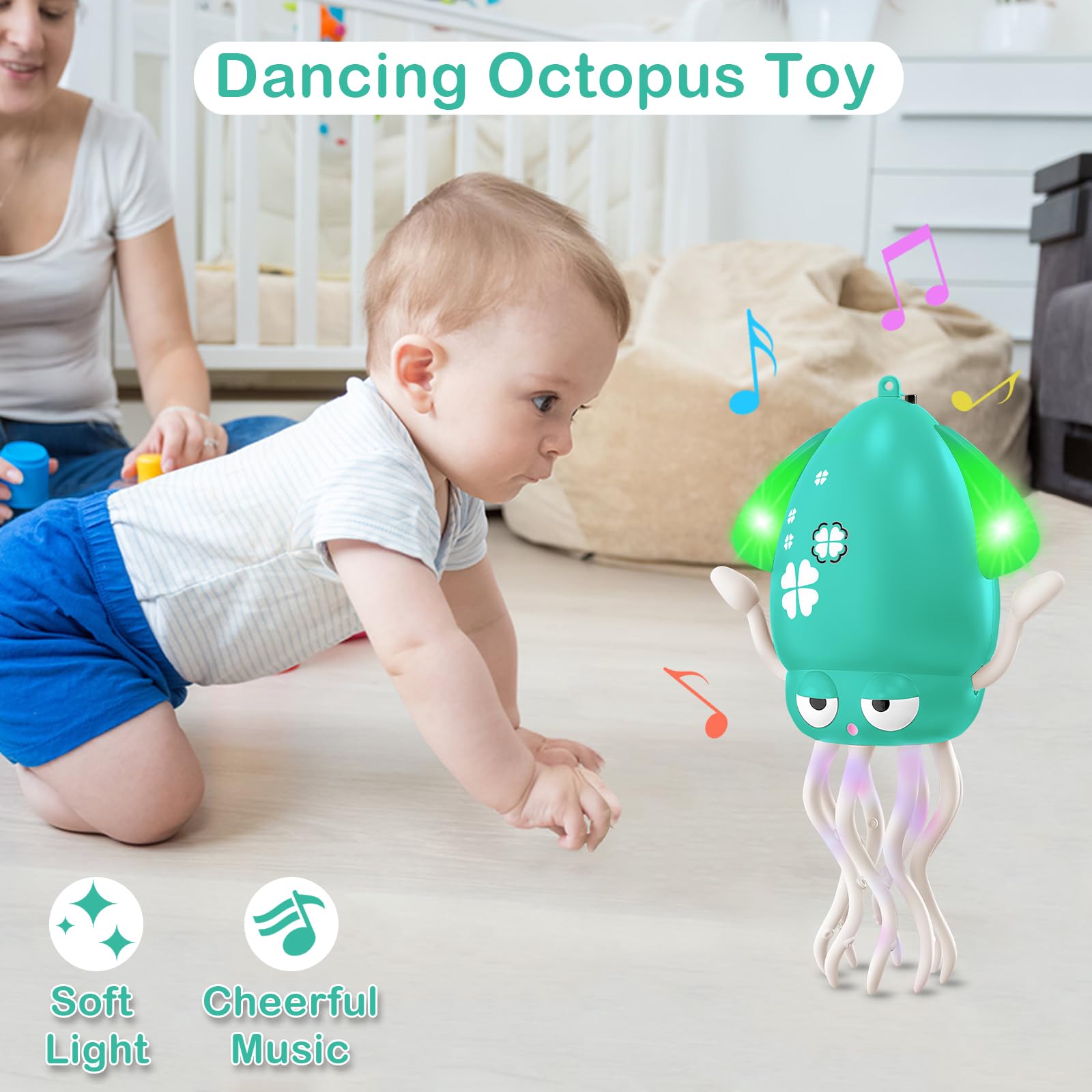 Plnmlls Dancing Octopus Toy wiggle arms engaging baby movement