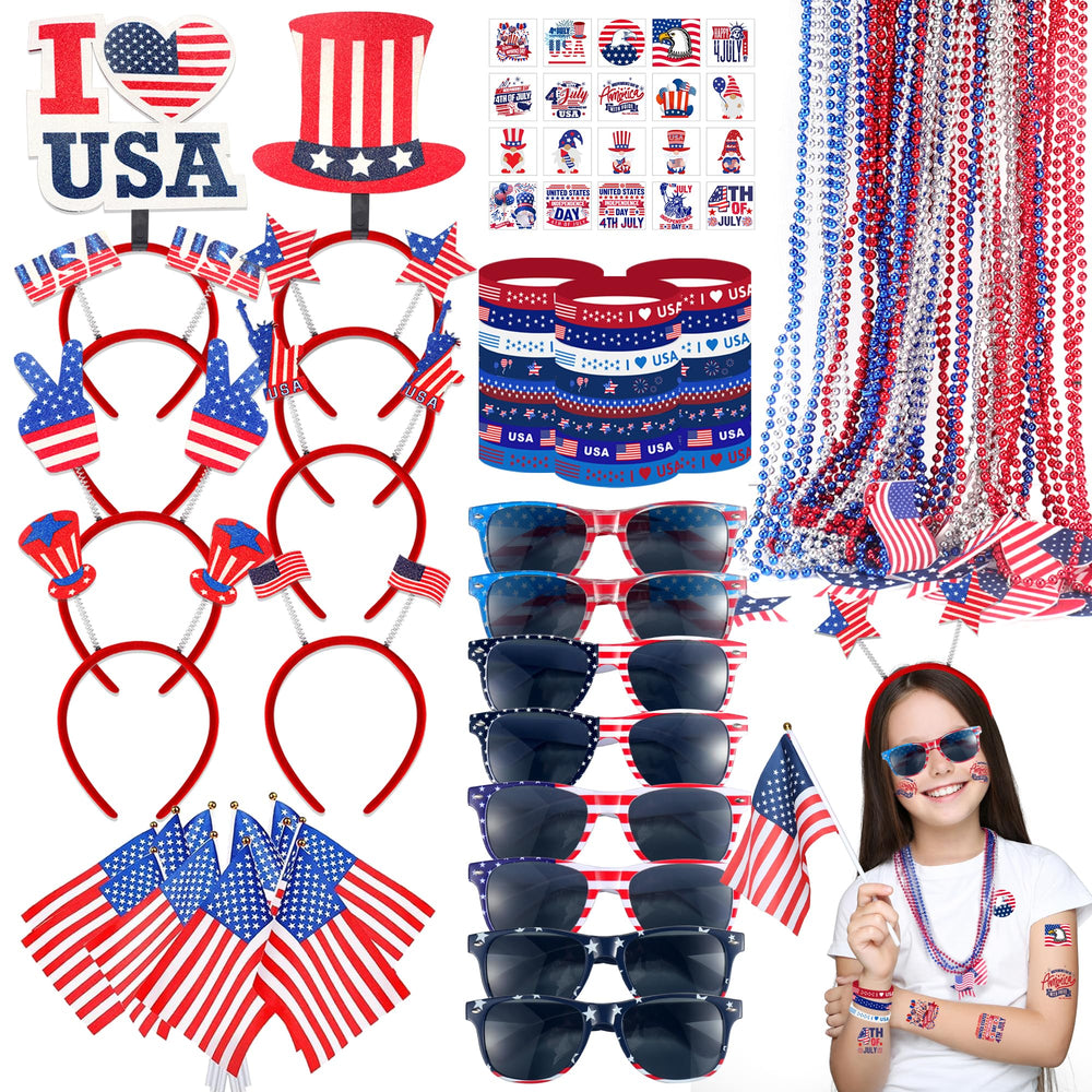 PLOUGVI 4th of July headbands for parade-ready patriotism